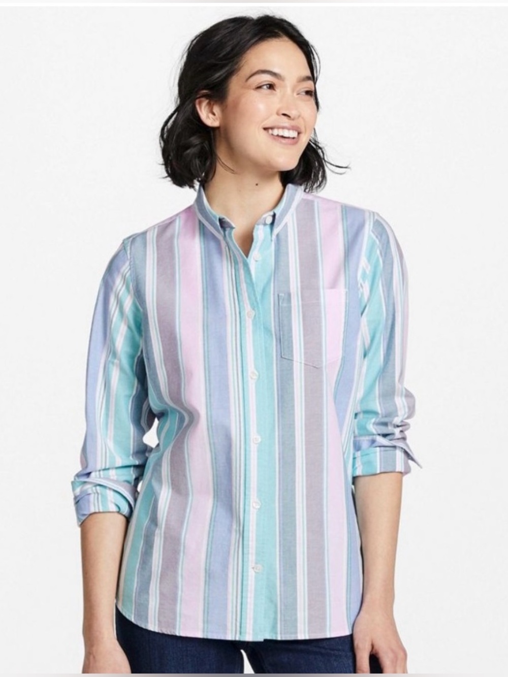 L.L. Bean Lakewashed Organic Cotton Oxford Shirt
